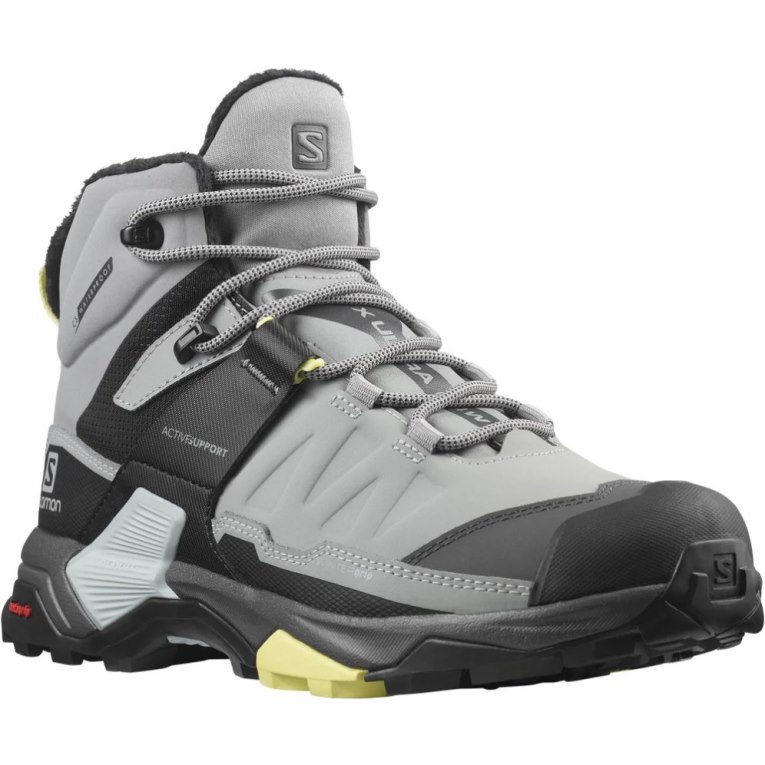 Grey Salomon X Ultra 4 Mid Winter Thinsulate Climasalomon Waterproof Women's Winter Boots | PH 80297S